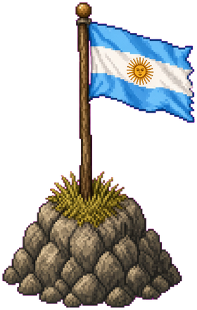 Islet with the Argentine flag planted